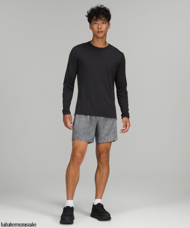 Lululemon Deutschland DELULU872 | Grau Multi Stoß Gefüttert Kurz 6